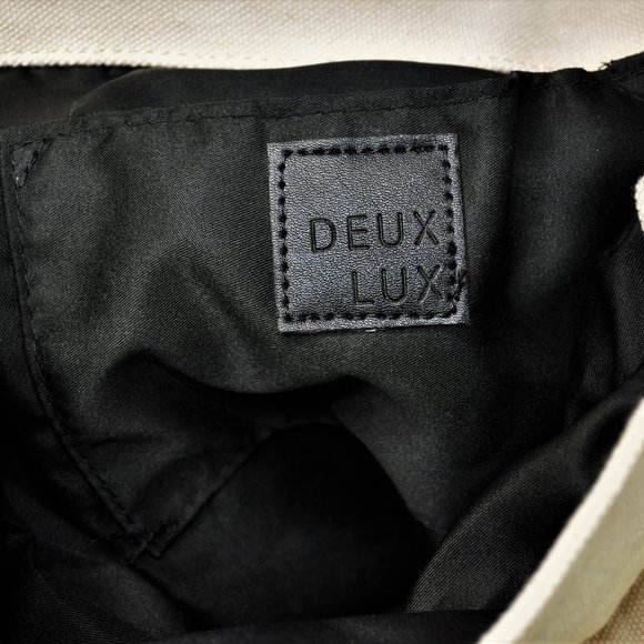Deux Lux Demi Canvas Backpack in Off-White/Cream & Black - Picture 12 of 13